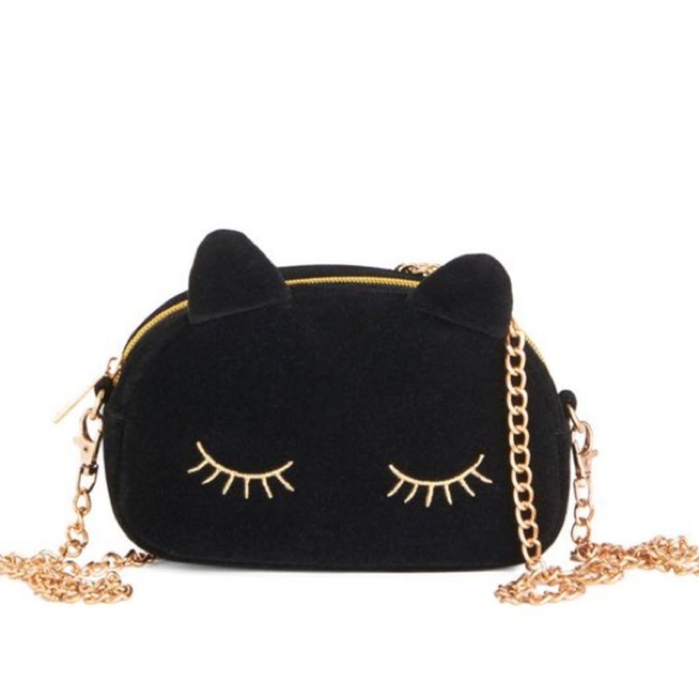 Modcloth Kitten Cat Ear Mini Crossbody Bag Purse